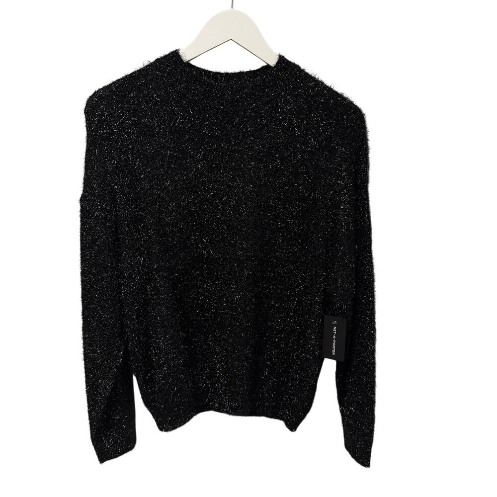 NWT Marant Etoile Black Metallic Tinsel Sayers Glitter Sweater Womens 34 / US 0 - Picture 2 of 11
